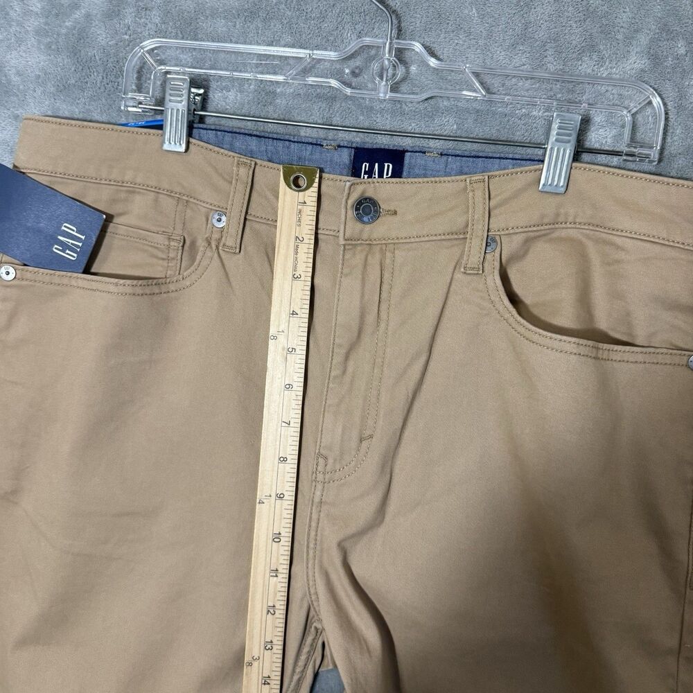 NWT Gap 5 Pocket Pants 38x32 (*38x31) Beige Stretch Slim Fit Super Soft Classic